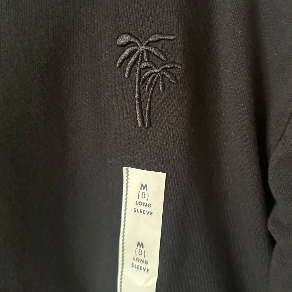 Cat & Jack Boys Black Palm Tree NWT Hoodie Size Medium 8 School Sweatshirt